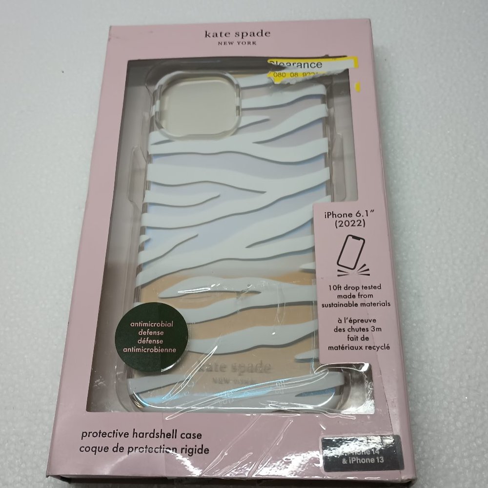 NIB Kate Spade phone case, 6.1” fits iPhone 13 or iphone 14